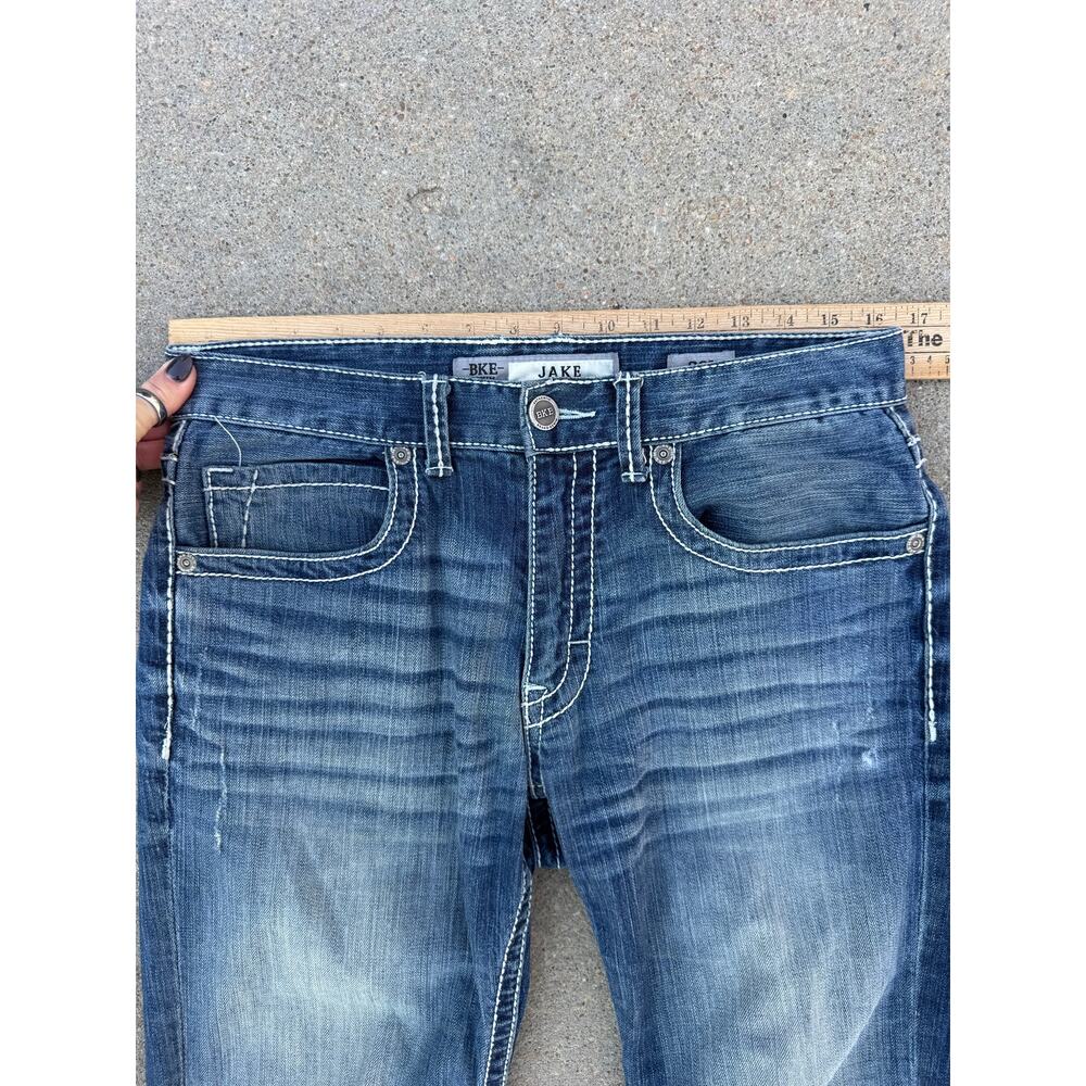 BKE Jake 30L Regular Fit Boot Cut Blue Jeans Stretch ABM15032 - Picture 8 of 10